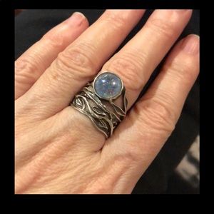 Or Paz moonstone sterling ring